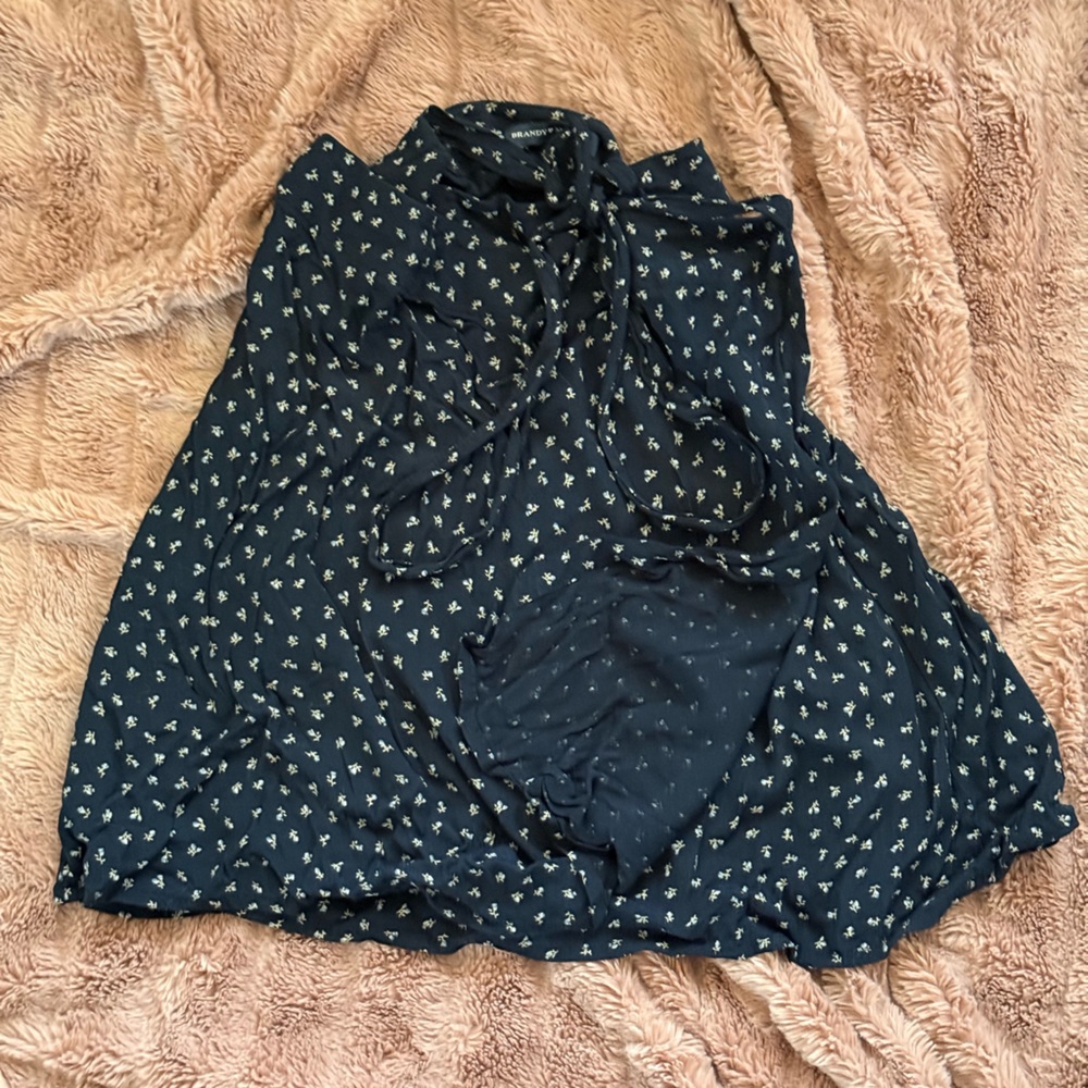brandy floral wrap skirt